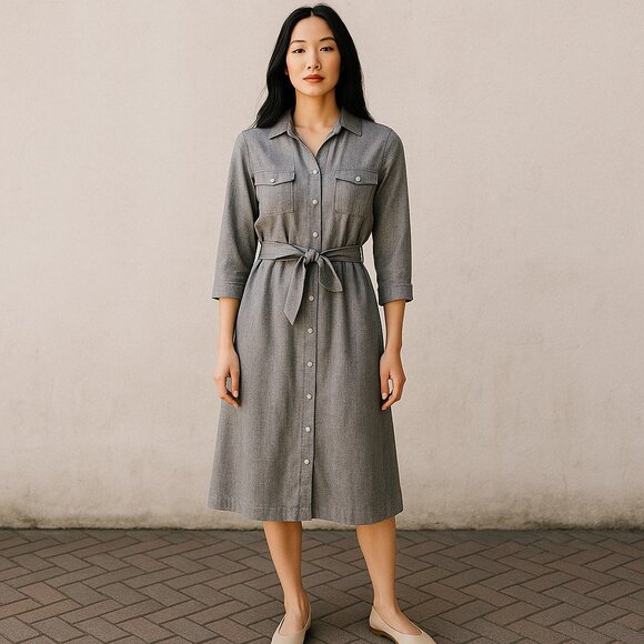 J.McLaughlin Dresses & Skirts - J.McLaughlin Brynn Dress sz Large Grey Viscose